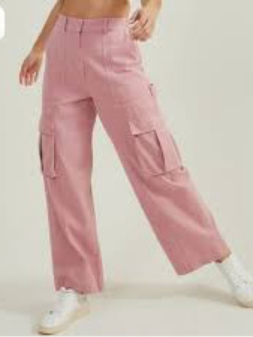 Altar'd State Dusty Rose Wide-Leg Cargo Pants